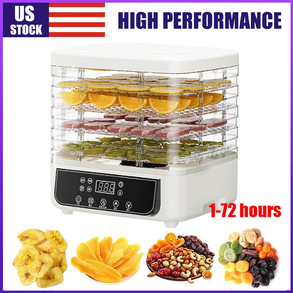 5 Trays Electric Food Dehydrator Commercial Fruit Jerky Beef Meat Dryer Machine