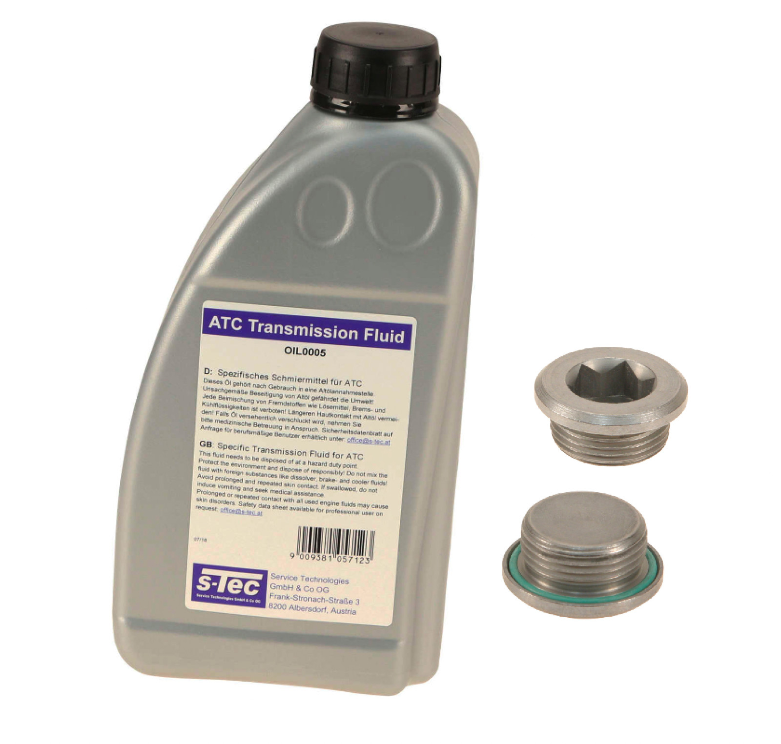 Transfer Case Fluid 1 Liter OEM TF-0870 (SAE 75W) + Drain Fill Plugs for BMW