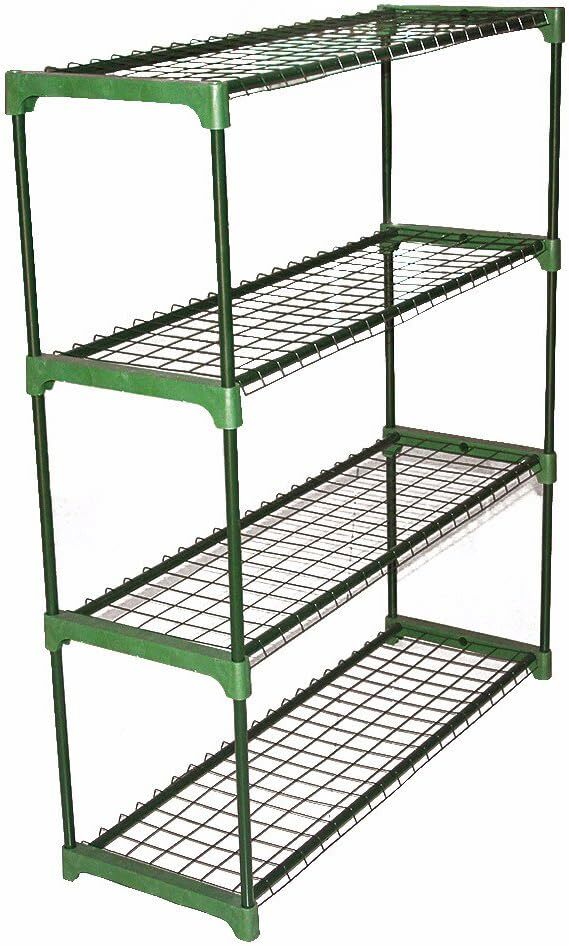 4 Tier Garden Greenhouse Steel Staging Shelving Plant Stand Garden Shelving