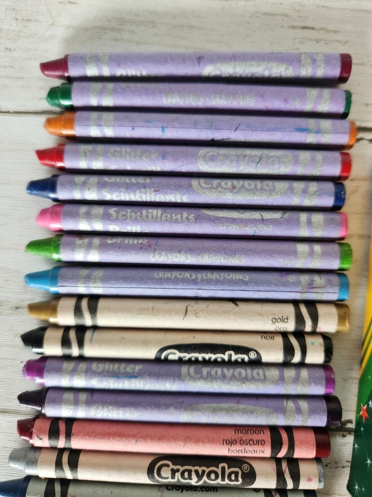 2014 Crayola "Glitterati" Glitter Crayons 16ct READ