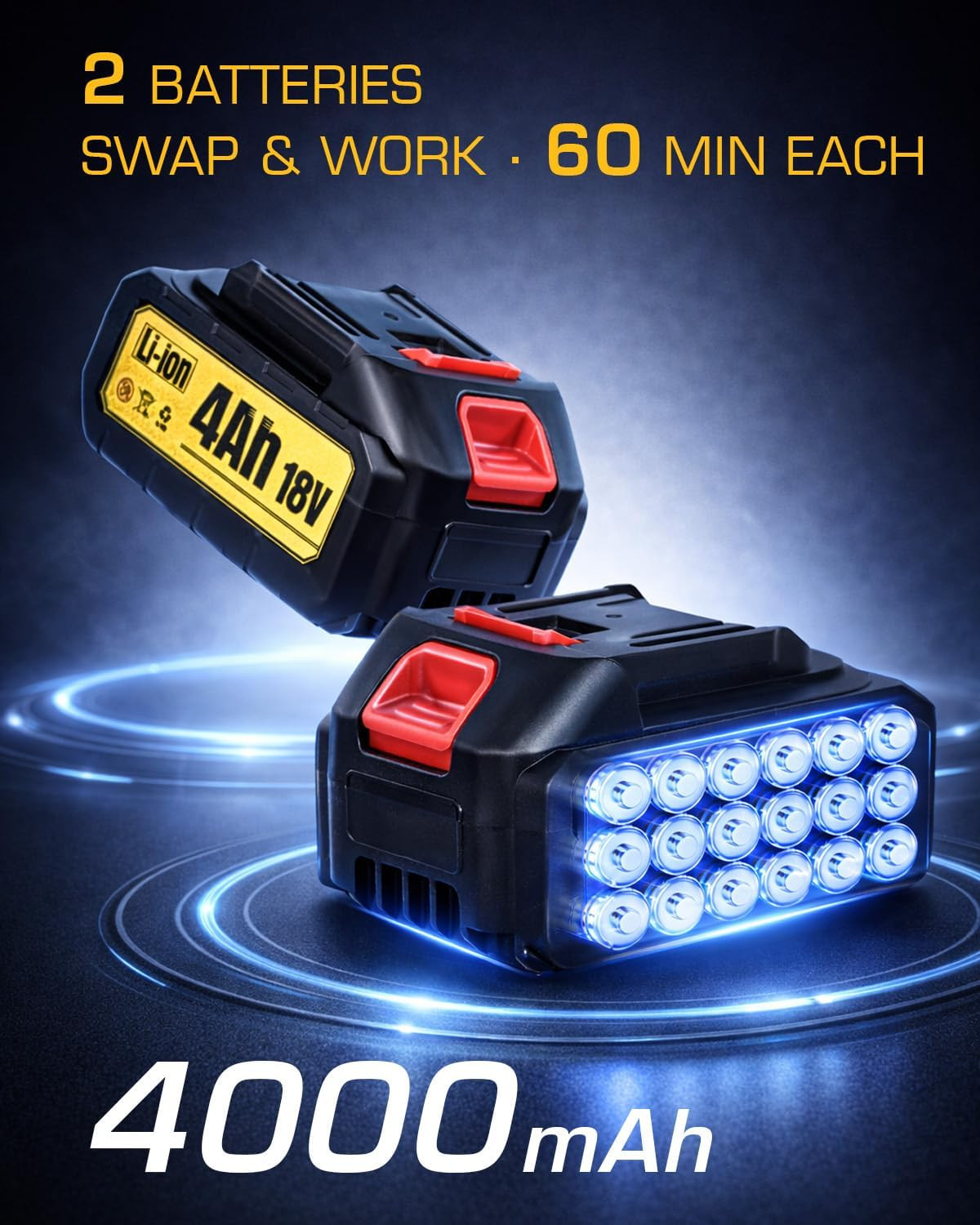 Electric Concrete Vibrating Tool, 700W Cordless Concrete Vibrator Compatible wit