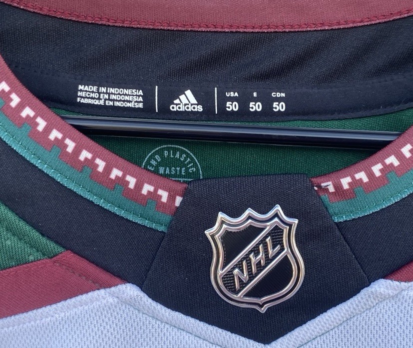 Arizona Coyotes Adidas Primegreen Away Kachina Jersey Size 50 Used ONCE w/ BOX