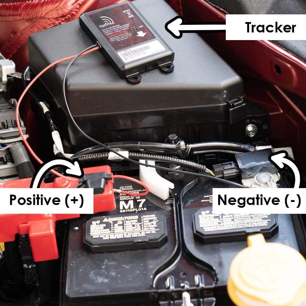 Wired GPS Tracker for Vehicles - Real-Time Updates & Easy Battery Install