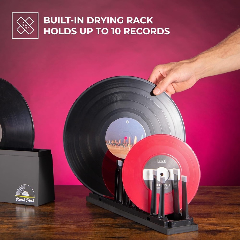 Comprehensive Vinyl Record Cleaning Kit - Machine, Solution & Microfiber Cloth