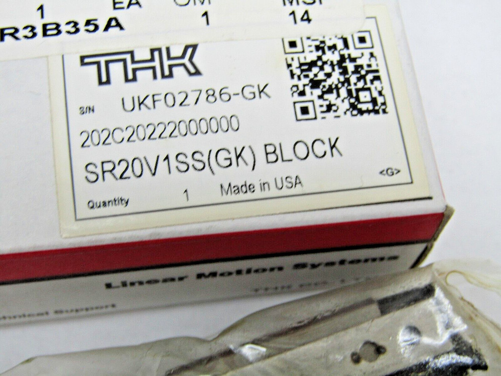 THK SR20V1SS (GK) Linear Guide Bearing Block