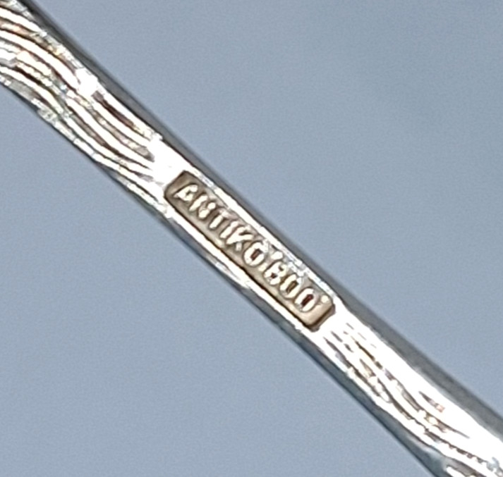 Set of 3 Vintage Antiko 800 Silver Dessert / Pastry Forks Hildesheimer Rose 5"