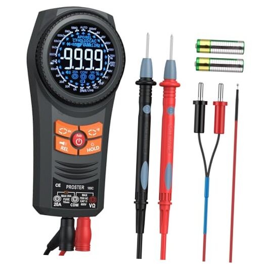 Smart Multimeter Tester - 6000 6000 Count Manual Range Multimeter Color Screen