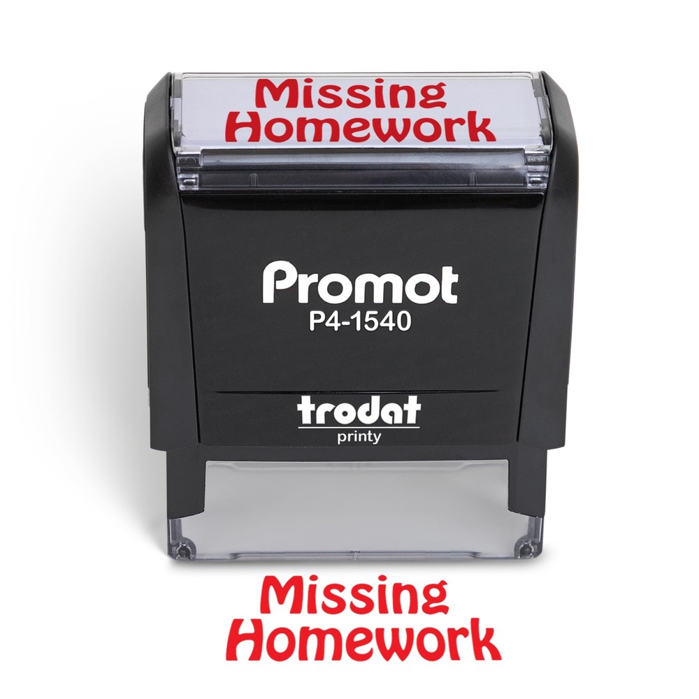 Missing Homework Self Inking Rubber Stamp Grading Tool School Supplies