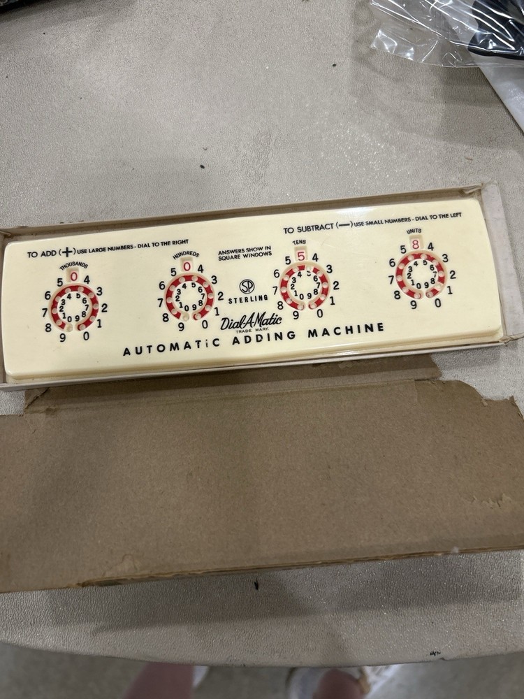 Sterling Dial-A-Matic Automatic Adding Machine Mechanical Arithmetic