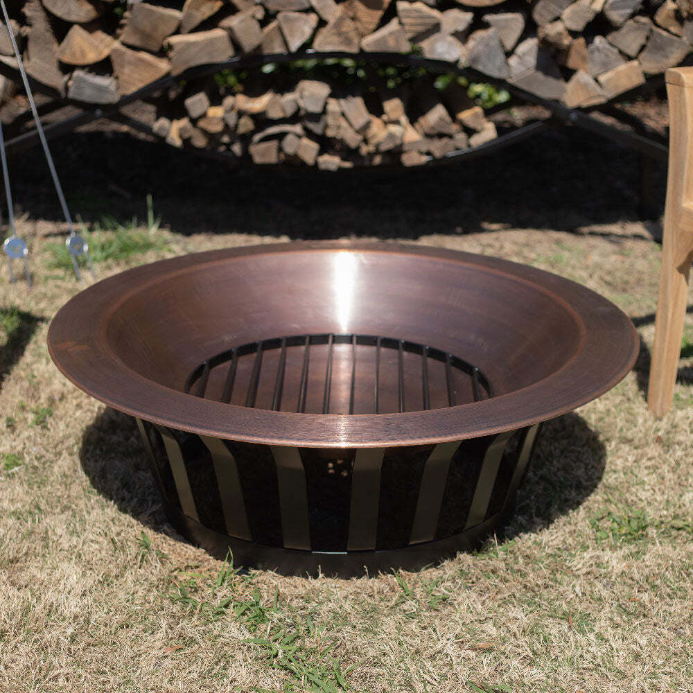 Ash & Ember 40" Copper Outdoor Fire Pit with Solid Steel Base