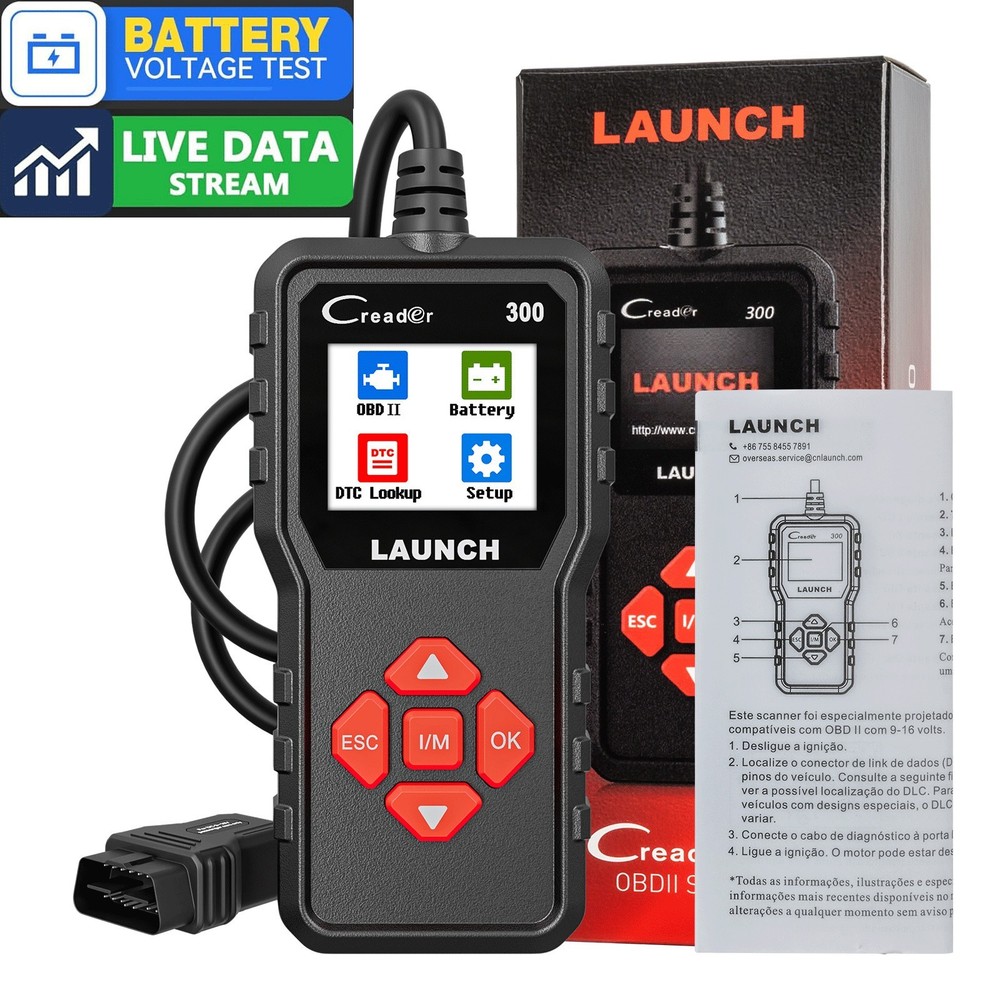 2026 LAUNCH CR300 OBD2 Scanner Car Engine Fault Code Reader Diagnostic Scan Tool