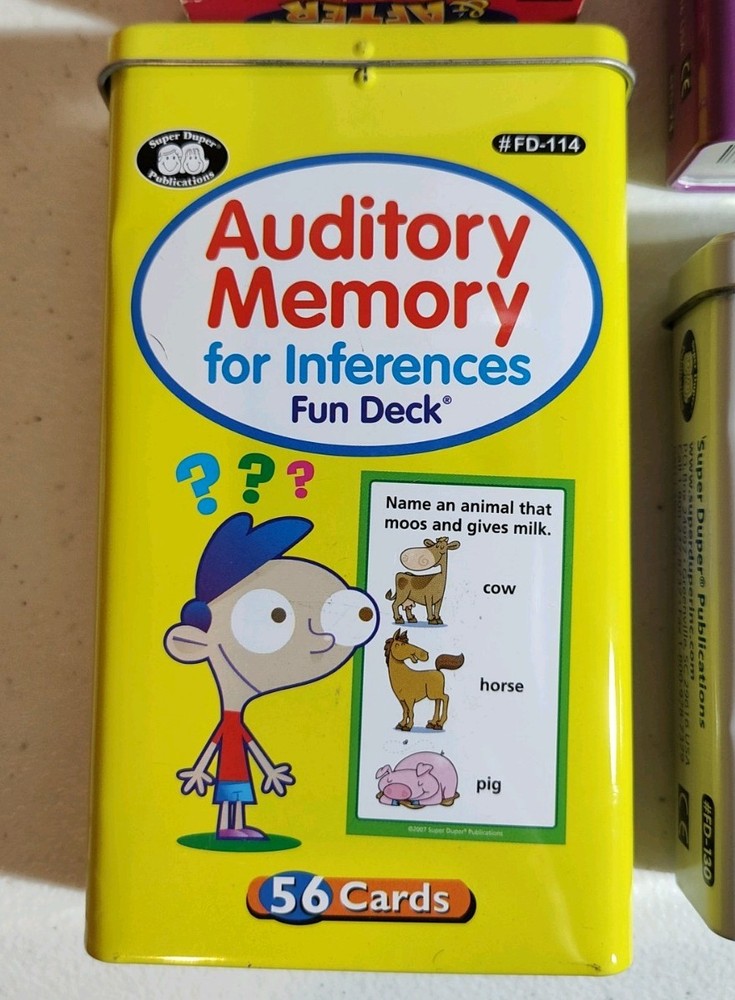 4 Super Duper Publications Fun Decks Speech Language Pathology Therapy Tools Lot