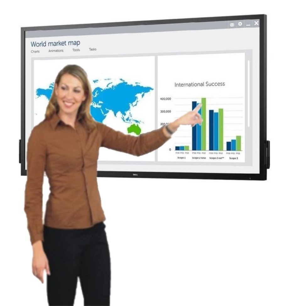 Dell C7017T Interactive Whiteboard With Mobile Stand