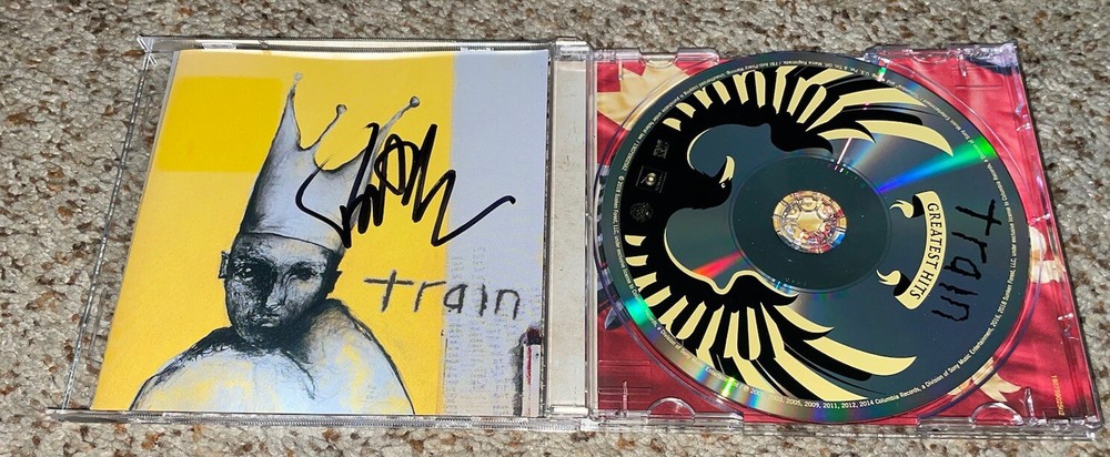 Pat Monahan Signed CD Train With Proof
