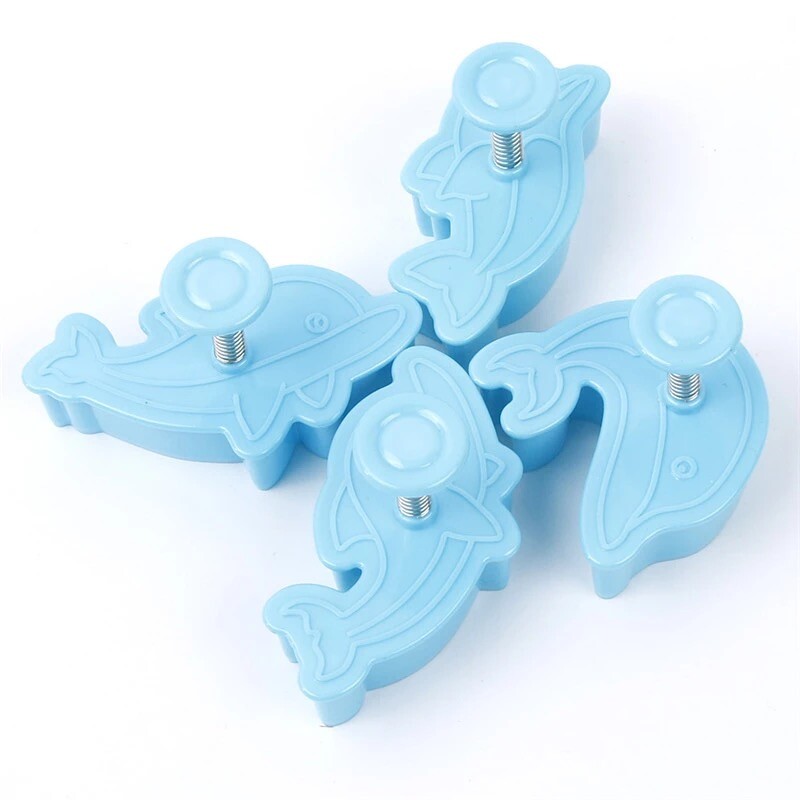 4 PC Dolphin Impression Cutter Plungers | Bakell®