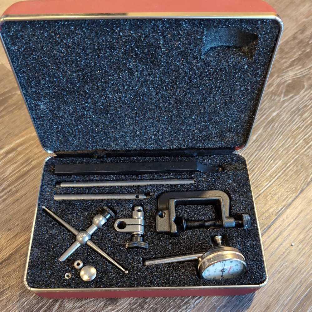 Starrett 196 Dial Indicator Set .001" w/ back plunger