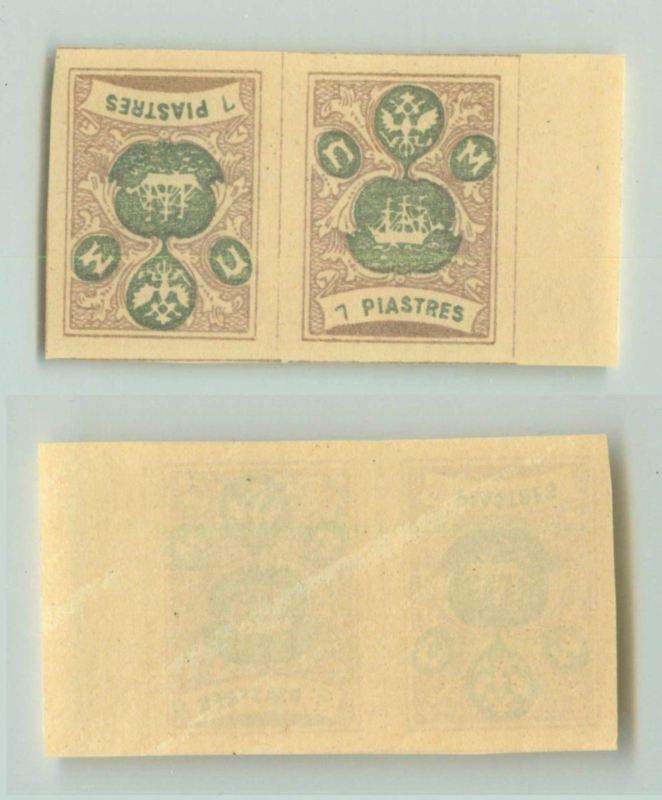 Russia Wild Levant 🇷🇺 1919 7p mint tete beche . f2381