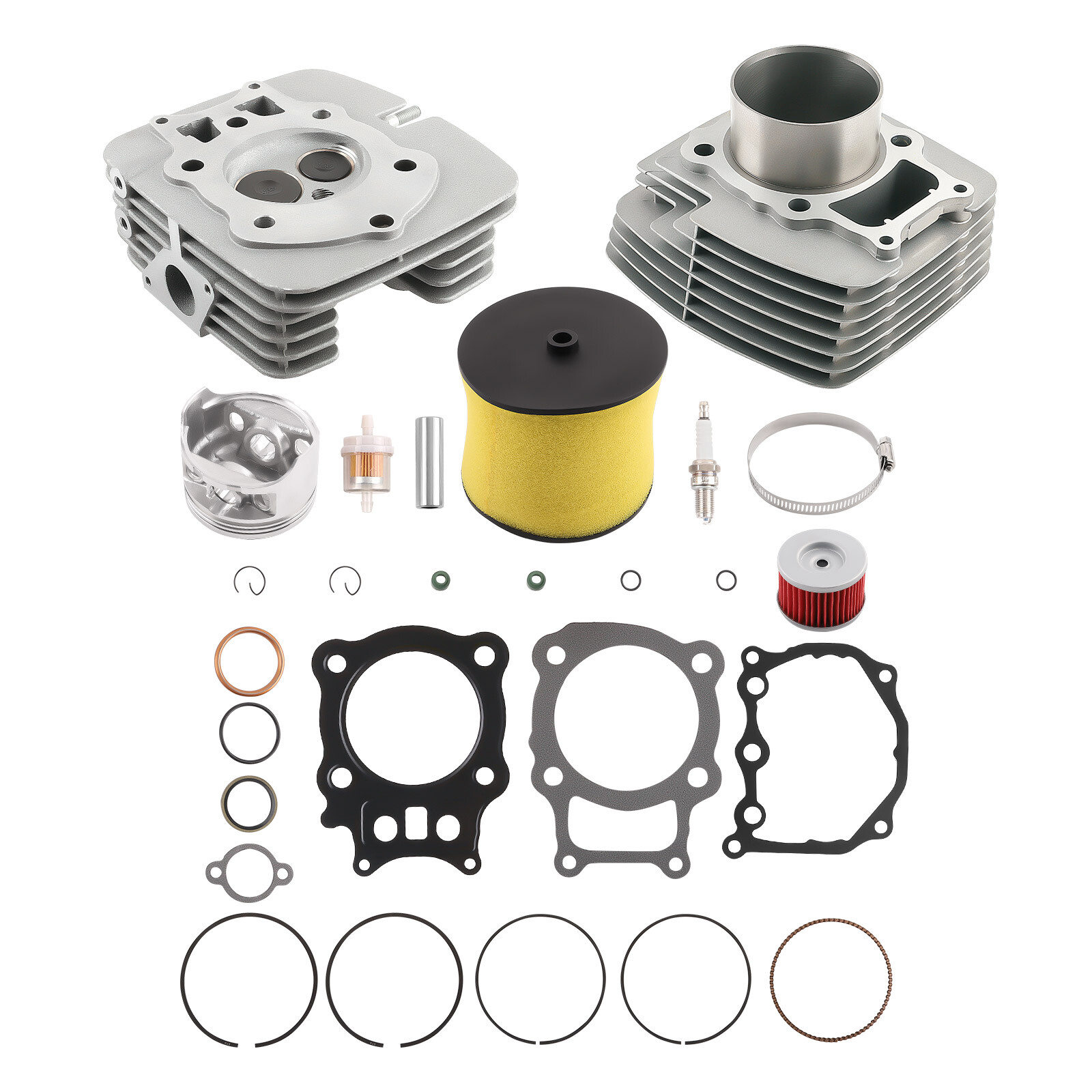 Cylinder Head Piston Top End Rebuild Kit for Honda Rancher 350 TRX350 2000-2006