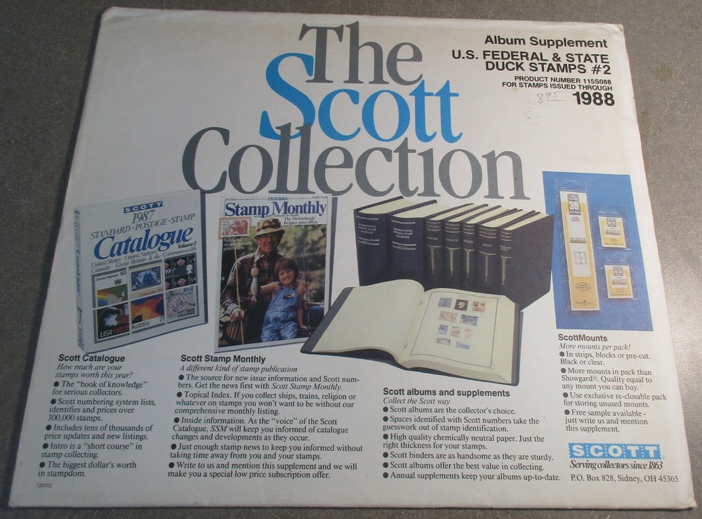 THE SCOTT COLLECTION U.S. FEDERAL & STATE DUCK STAMPS #2 1988 W/FREE SHIPPING!!