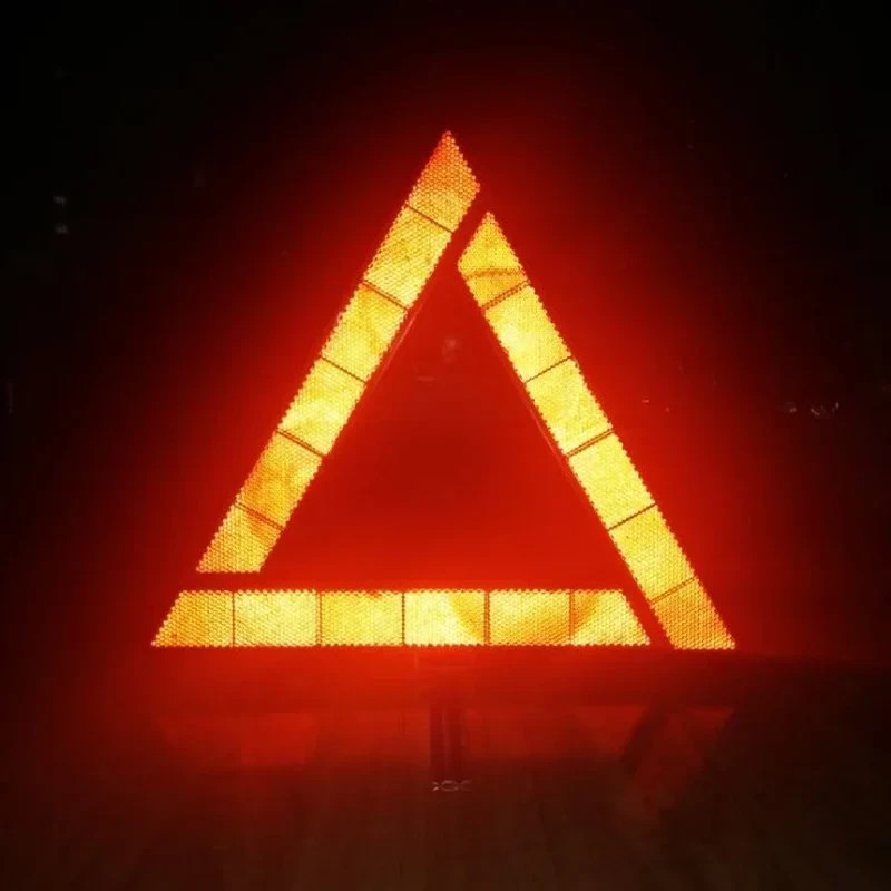 Large Reflective Car Warning Triangle Breakdown Hazard Road EU Emergency