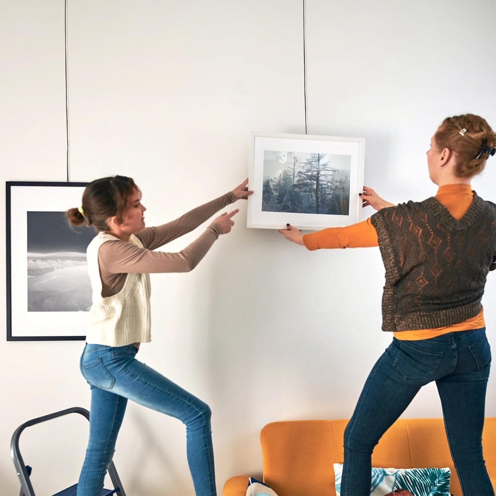 Picture Rail Hook Hanging System Adjustable Wire Hooks for Exhibition Gallery