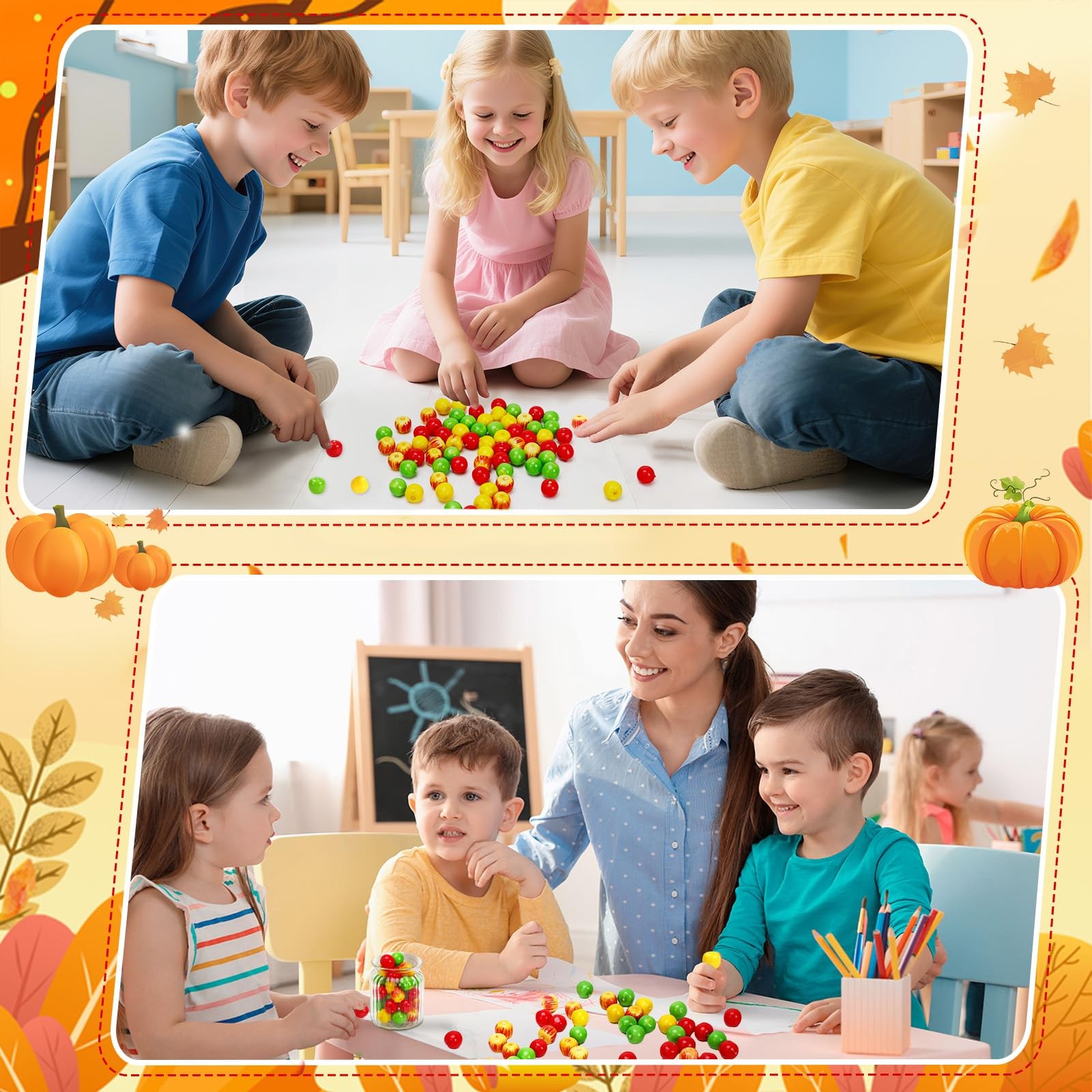 JUNEBRUSHS 120 Pcs Foam Apples, Artificial Mini Apples 0.8 inch, Multicolor