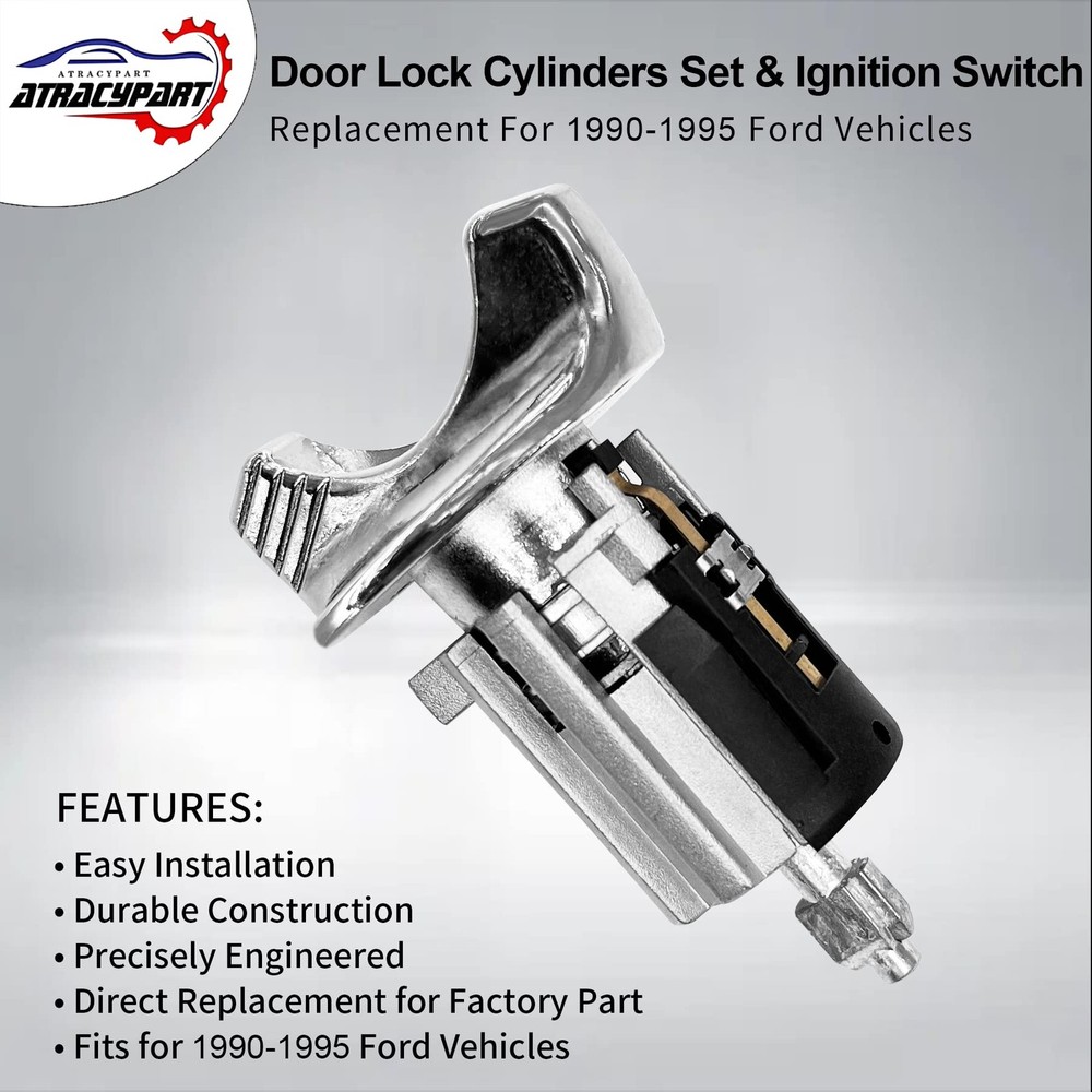 Door Lock Cylinders Set & Ignition Switch with 90-95 &
