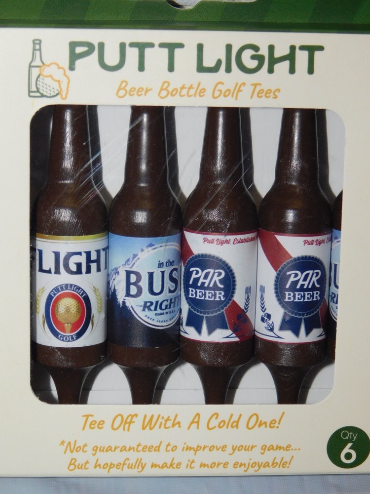 PUTT LIGHT GOLF BEER BOTTLE TEES