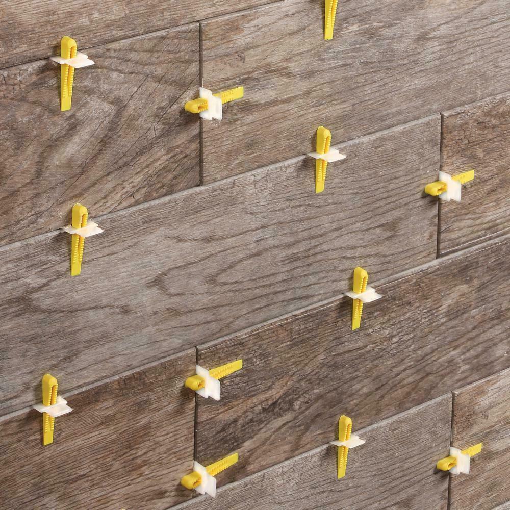QEP LASH Flat Floor Tile Leveling System Clips Pt A -96-Pack & spacers Pt B