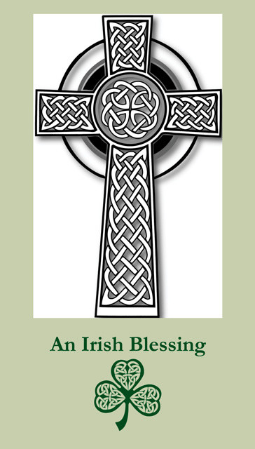 Irish Blessing LAMINATED Prayer Card, 5-Pack, with Two Free Bonus Cards Included
