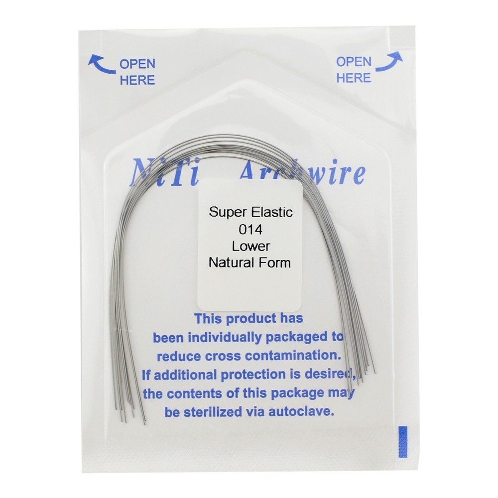 100PCS Dental Orthodontic Niti Arch Wire Rectangular Round Natural Upper Lower