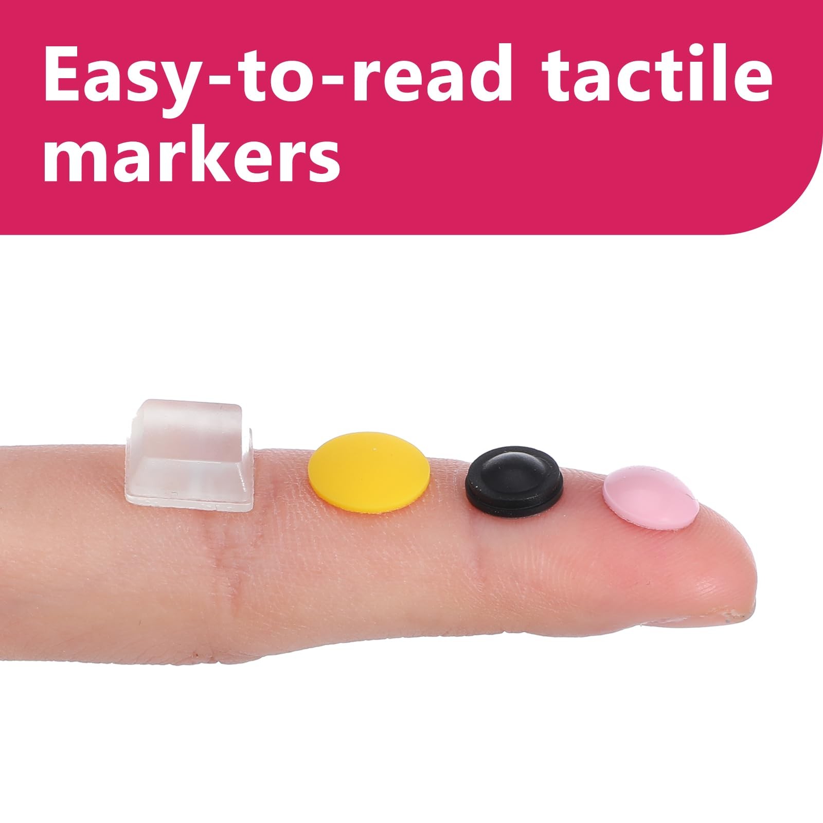 Bump Dots for Visually Impaired,160pcs Combo Pack (4 Colors) Braille Stickers...