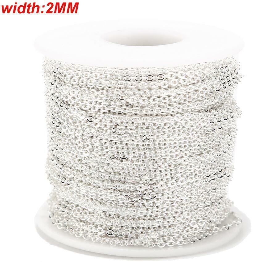 50meters/Roll Stainless Steel Link Chain Cable Jewelry Making Findings Diy