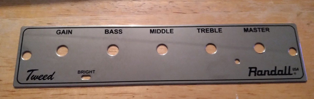 New Randall Tweed Face Plate Cover for Control Panel for  modular Amplifier