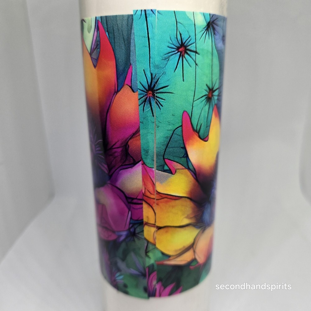 7-Day Prayer/Religious Candle Jar Floral Pattern