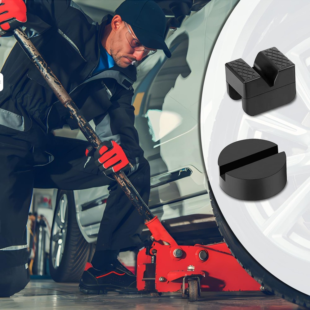 【Upgrade】 8 Pcs Universal Floor Jack Pad, 2 Types Jack Stand Pads Adapter wit...