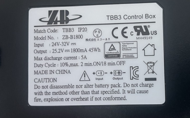 TBB3 Rechargeable 25.2V Lithium-Ion Battery Pack Tests Good
