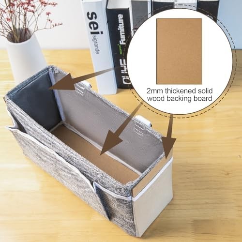 Self Adhesive Bedside Caddy Organizer Hanging Storage Grey