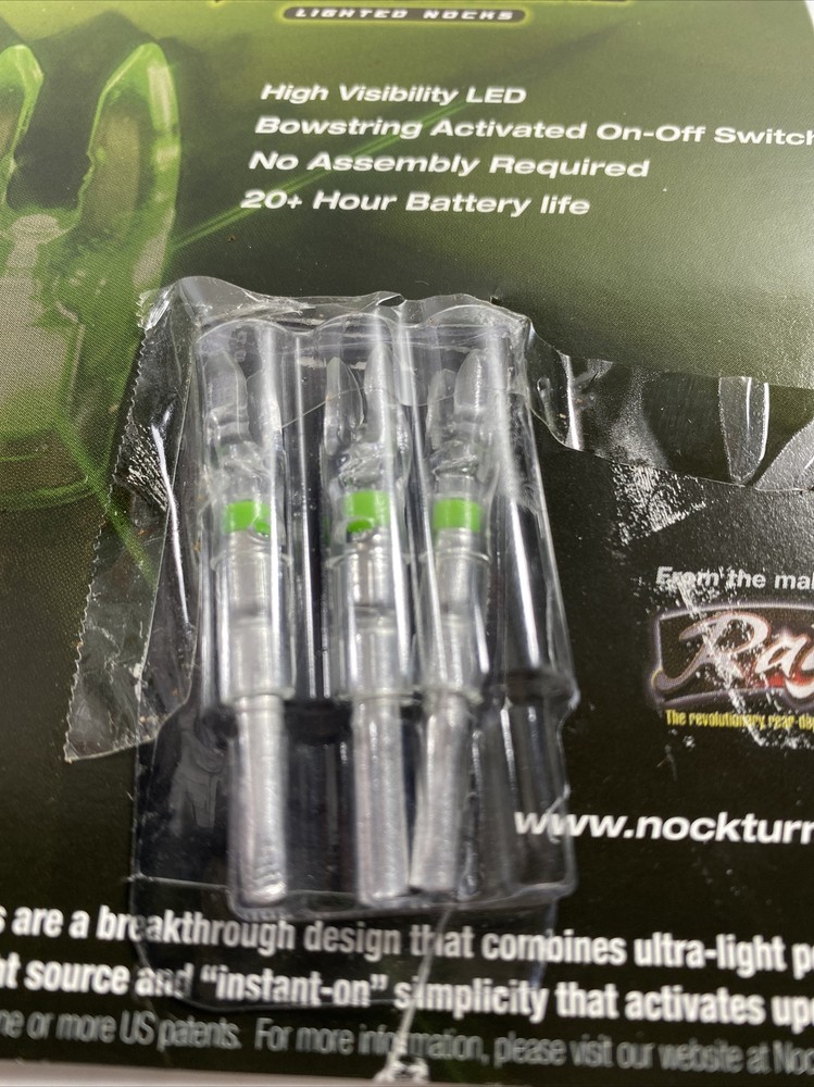 Mockturnal Lighted Nocks Green Size Small