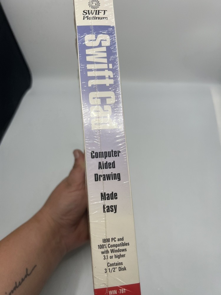 Swift CAD Vintage Software 1995 Computer Aided Drawing For Windows 3.5” Disk