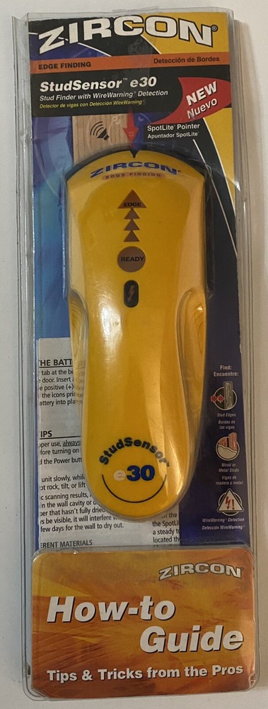 Open Box Zircon Edge Finding Stud Sensor e30: Stud Finder Wire Warning Detection
