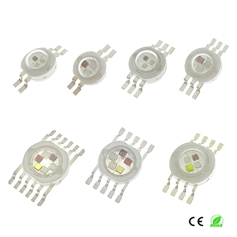 3W-18W RGB RGBW RGBWW RGBWY RGBWYV High Power LED Chip 4/ 6 / 8 /10/12 pin bead