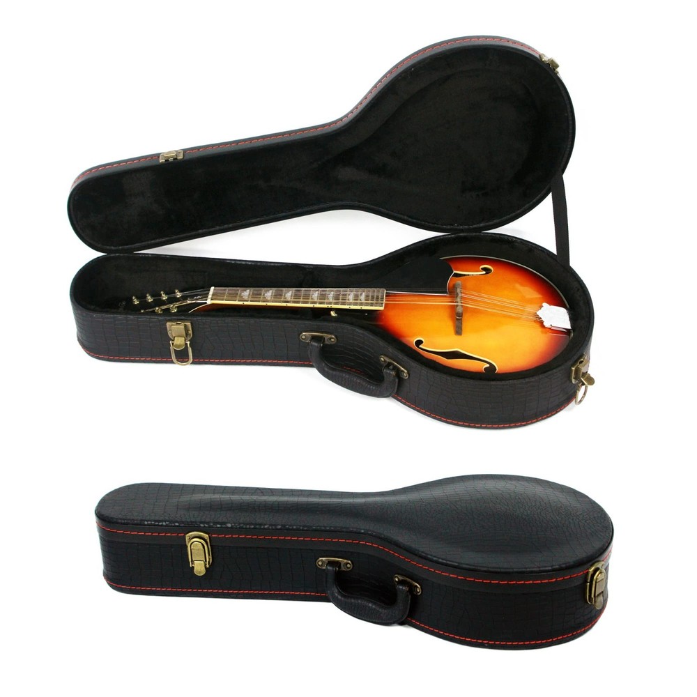 Mandolin Hard Case, A-Style Mandolin Case, Crocodile Pattern Leather