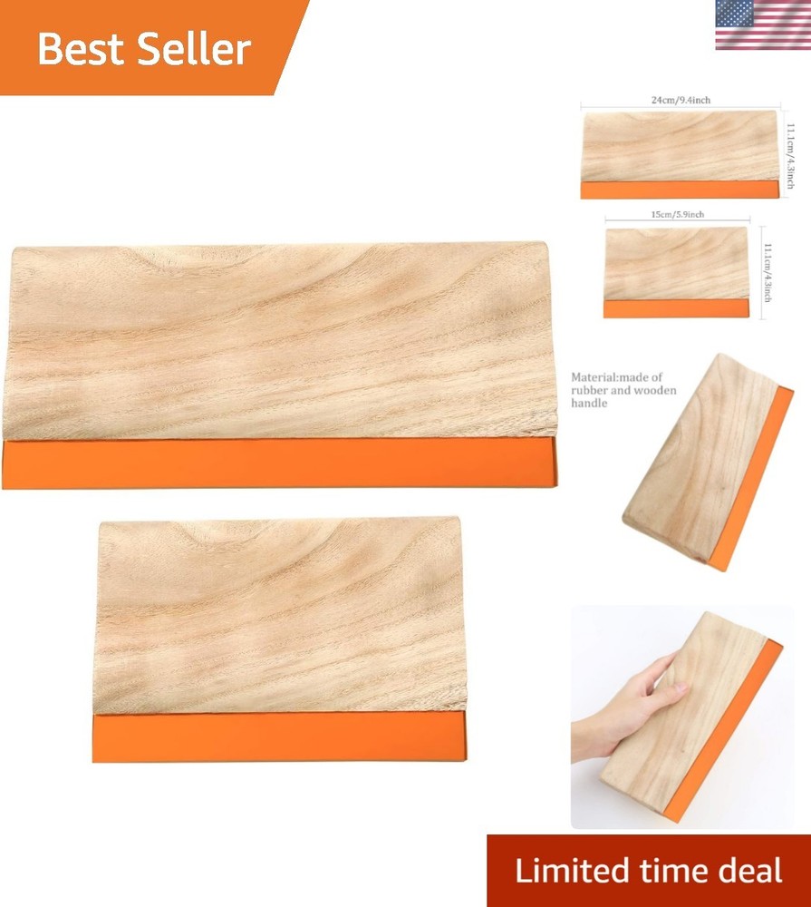 2-Piece Screen Printing Squeegee Set: 75 Durometer - 9.4 & 5.9 Inch Sizes