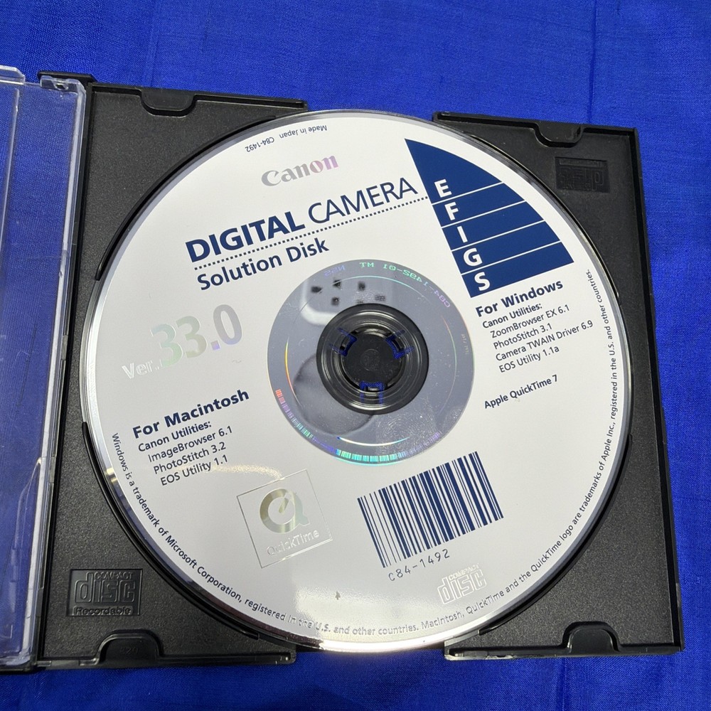 Canon Digital Camera Solution Disk 33.0 For Macintosh and Windows