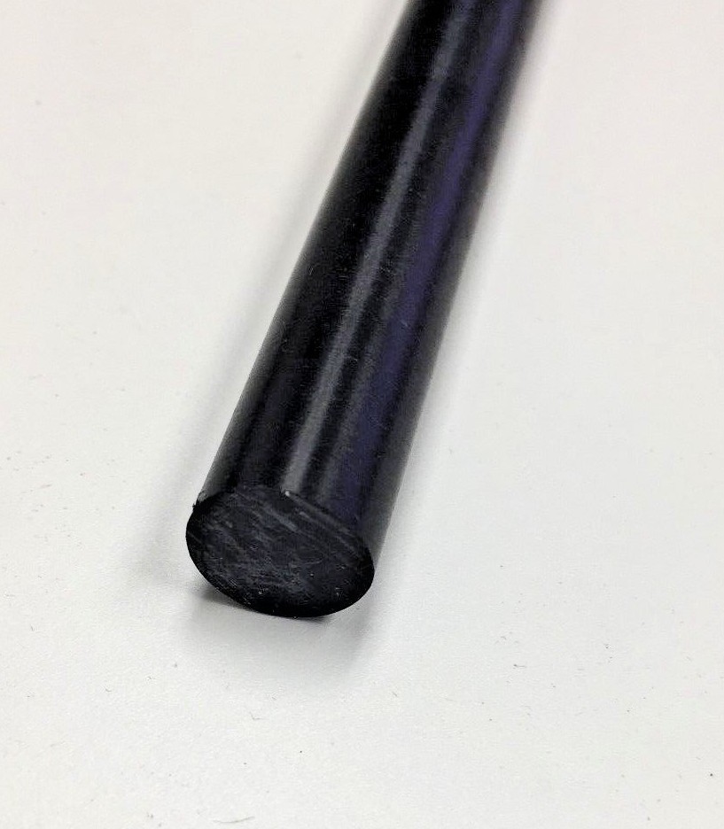 (5 pack) Delrin Acetal Rod Black 1/2" .500 diameter 24" long bushings bearings