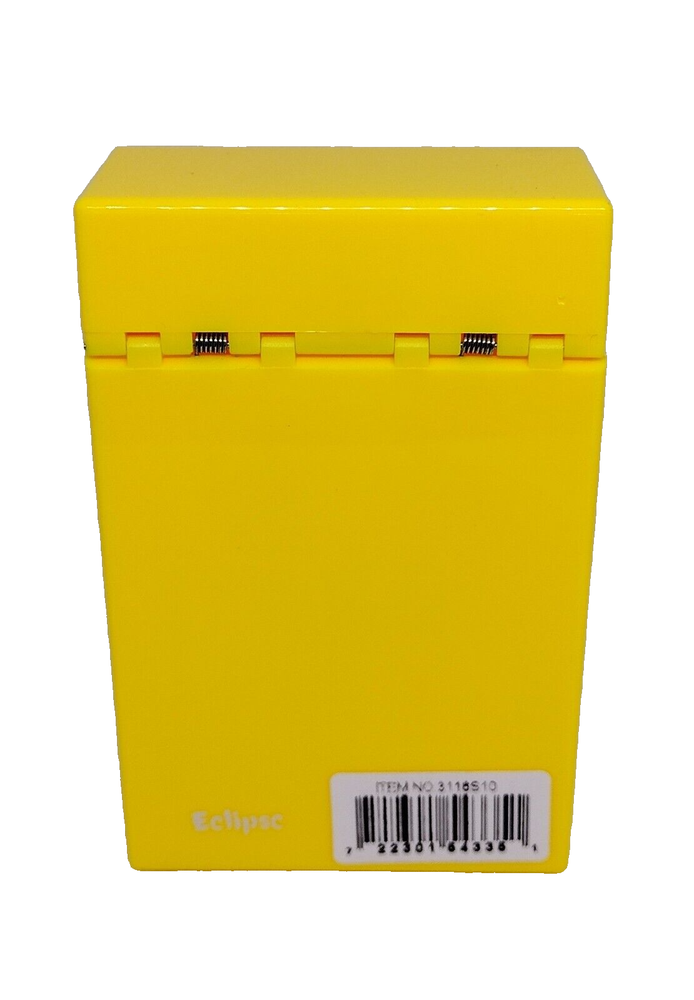 RYO Yellow Plastic King Size (Reg.) Push Button Cigarette Case