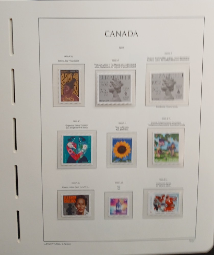 2022 Canada Year Set On Lighthouse/Leuchtturm Hingless Pages