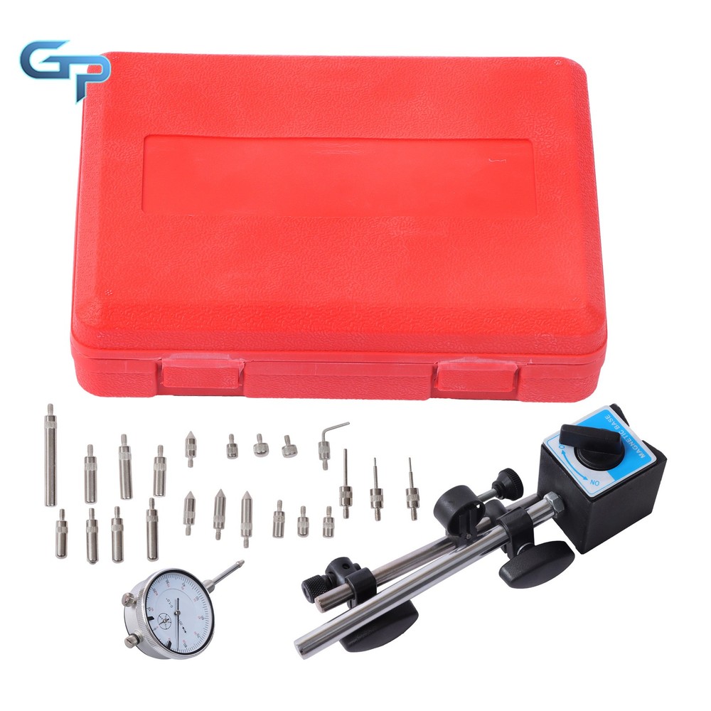 1 Inch Dial Indicator Kit w/ Magnetic Base & 22 Contact Points