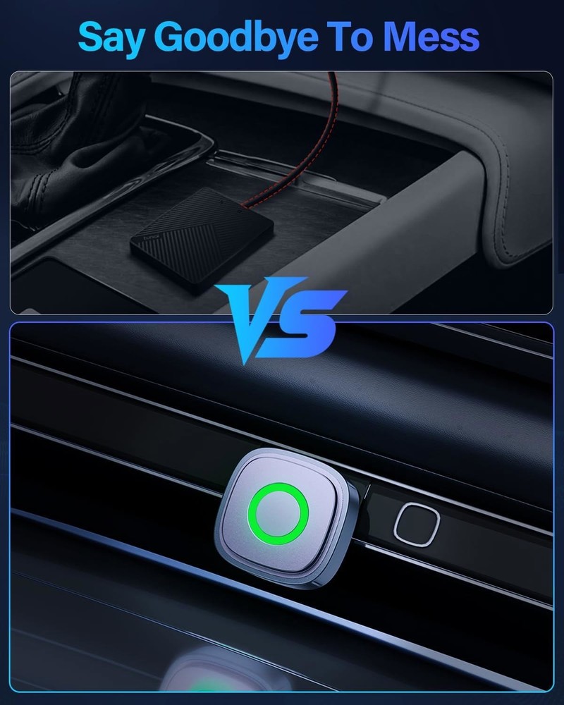 Wireless Apple CarPlay Android Auto Adapter 5.8GHz Stable Connection Plug & Play